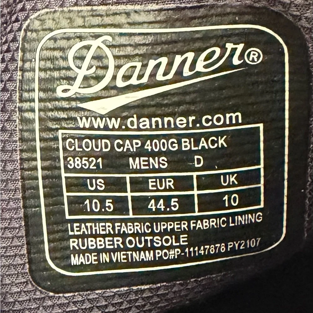 Danner Cloud Cap 400G Men's Size 10.5 Black Suede Snow Boots NEW W/O Box